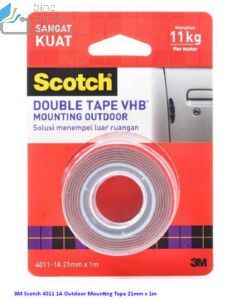 Katalog 3M Scotch harga murah & terjangkau, Image ATK Sekolah SIPLAH 3M Scotch 4011 1A Outdoor Mounting Tape 21mm x 1m harga normal 26000 di Distributor ATK Bina Mandiri Stationery