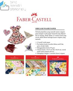 Contoh Kertas lipat bercorak motif Faber-Castell Origami Washipaper 15x15 cm (171515) merek Faber Castell