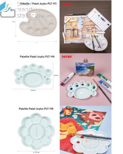 Contoh Palet Lukis Wadah Tinta dan Cat untuk Kegiatan melukis Joyko Palette PLT-111 | PLT-114 | PLT-115 merek Joyko
