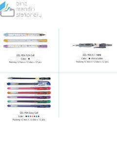 E-Katalog gambar atk Bollpoint Pulpen Pena Tulis Kenko Gel Pen Fun Gel dalam kategory Pena Gel