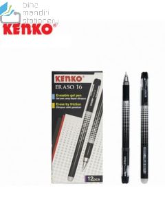 Gambar perlengkapan sekolah Kenko Gel Pen Eraso 16 Bollpoint Pulpen Pena Tulis dan aneka katalog Kenko grosir