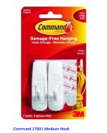 Contoh Alat Perlengkapan Kantor merk 3M Command , Gambar Produk Command 17001 Medium Hooks harga 29000 di Toko Peralatan Sekolah Murah