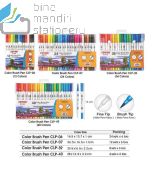 Jual Pena Kuas Berwarna Seni menggambar dan Melukis Joyko Color Brush Pen CLP-06 (12 Color) termurah harga grosir Jakarta